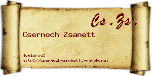 Csernoch Zsanett névjegykártya