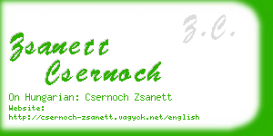 zsanett csernoch business card